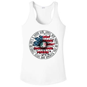 Shes A Good Girl Loves Her Mama Loves Jesus And America Ladies PosiCharge Competitor Racerback Tank