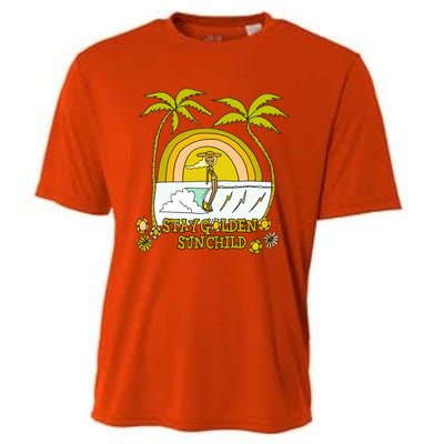 Stay A Golden Sun Summer Vibes Beach Vacay Summertime Great Gift Cooling Performance Crew T-Shirt