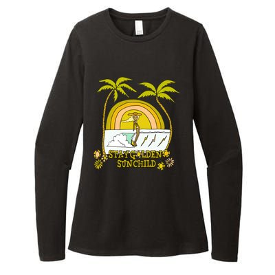 Stay A Golden Sun Summer Vibes Beach Vacay Summertime Great Gift Womens CVC Long Sleeve Shirt