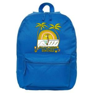 Stay A Golden Sun Summer Vibes Beach Vacay Summertime Great Gift 16 in Basic Backpack