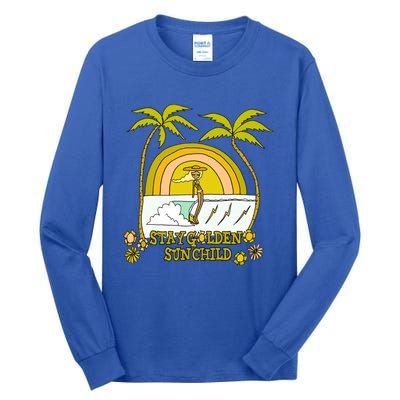 Stay A Golden Sun Summer Vibes Beach Vacay Summertime Great Gift Tall Long Sleeve T-Shirt