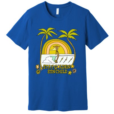 Stay A Golden Sun Summer Vibes Beach Vacay Summertime Great Gift Premium T-Shirt