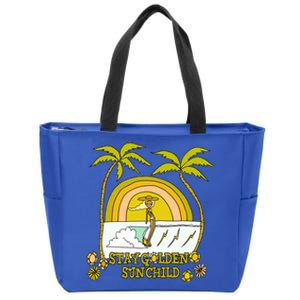 Stay A Golden Sun Summer Vibes Beach Vacay Summertime Great Gift Zip Tote Bag