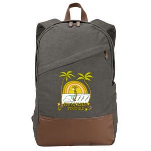 Stay A Golden Sun Summer Vibes Beach Vacay Summertime Great Gift Cotton Canvas Backpack