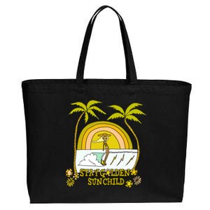 Stay A Golden Sun Summer Vibes Beach Vacay Summertime Great Gift Cotton Canvas Jumbo Tote