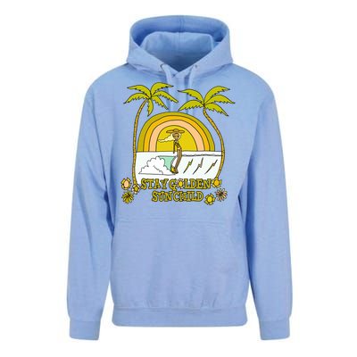 Stay A Golden Sun Summer Vibes Beach Vacay Summertime Great Gift Unisex Surf Hoodie