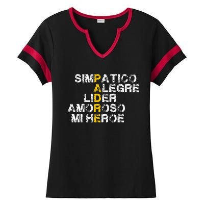 Spanish Acronym Gift For Fathers Day Ladies Halftime Notch Neck Tee