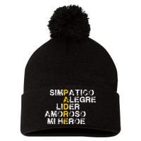 Spanish Acronym Gift For Fathers Day Pom Pom 12in Knit Beanie