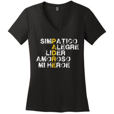 Spanish Acronym Gift For Fathers Day Women's V-Neck T-Shirt