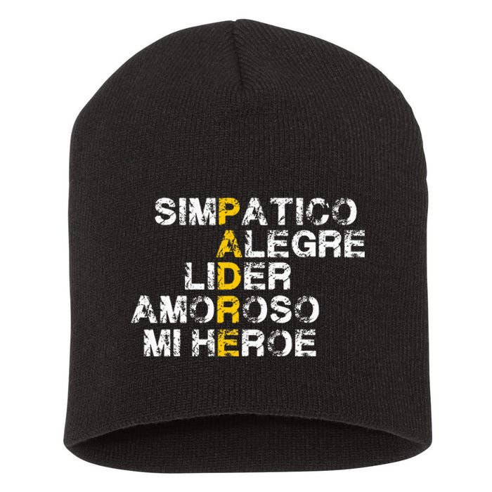 Spanish Acronym Gift For Fathers Day Short Acrylic Beanie