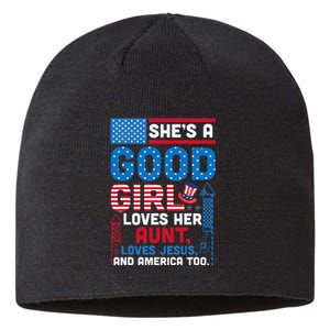 SheS A Good Girl Loves Her Aunt Loves Jesus And America Too Sustainable Beanie