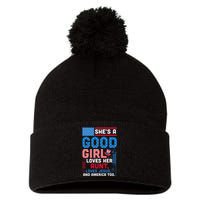 SheS A Good Girl Loves Her Aunt Loves Jesus And America Too Pom Pom 12in Knit Beanie