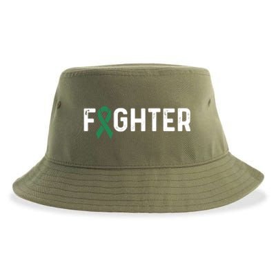 Scoliosis Awareness Green Ribbon Fighter Gift Sustainable Bucket Hat