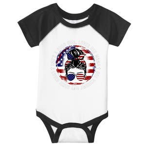 She's A Good Loves Her Mama Jesus America Too Messy Bun Infant Baby Jersey Bodysuit