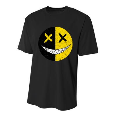 Street Abstract Graffiti Smile X Face Youth Performance Sprint T-Shirt