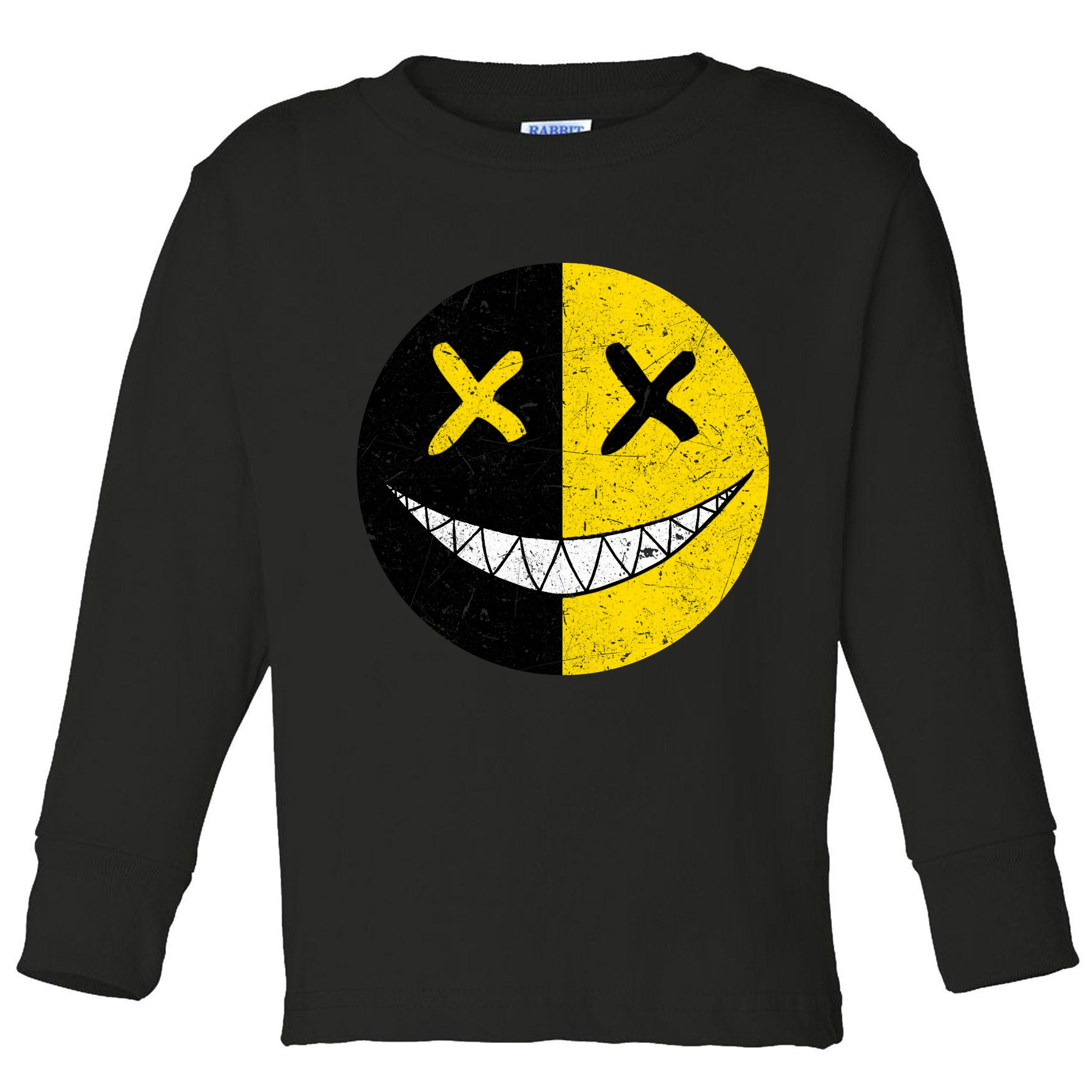 Street Abstract Graffiti Smile X Face Toddler Long Sleeve Shirt