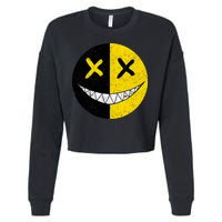 Street Abstract Graffiti Smile X Face Cropped Pullover Crew