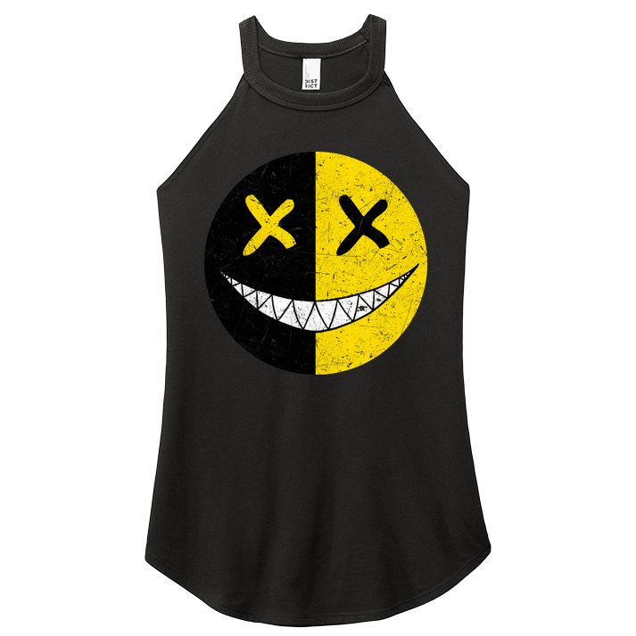 Street Abstract Graffiti Smile X Face Women's Perfect Tri Rocker Tank