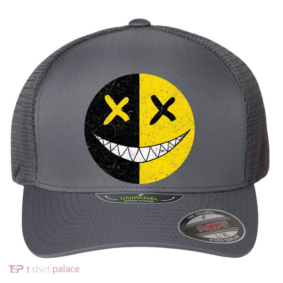 Street Abstract Graffiti Smile X Face Flexfit Unipanel Trucker Cap