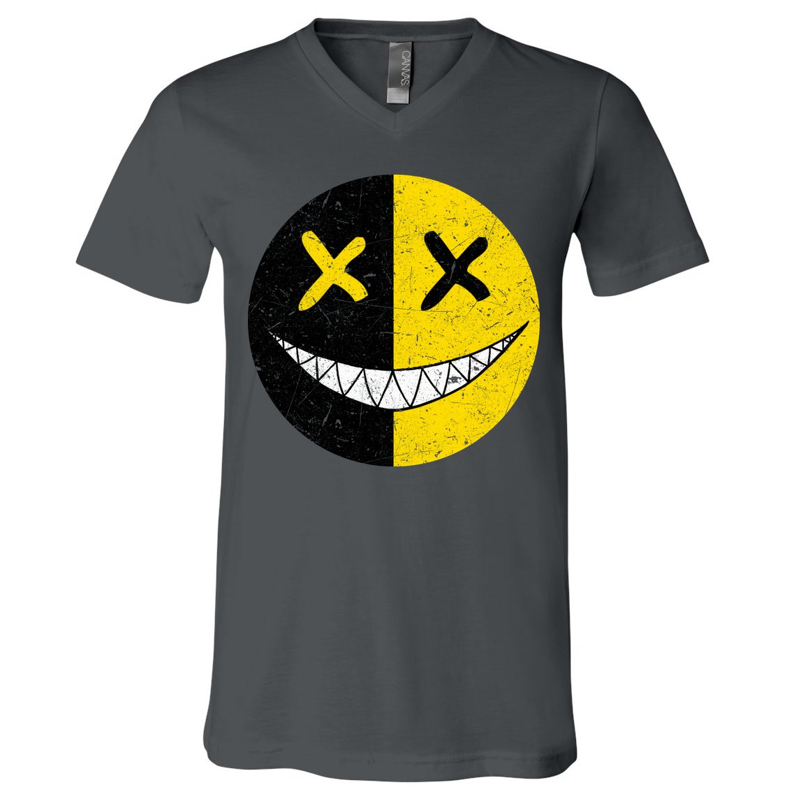 Street Abstract Graffiti Smile X Face V-Neck T-Shirt