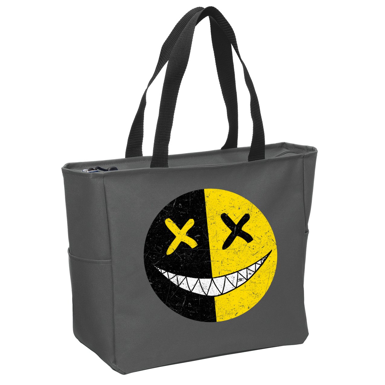Street Abstract Graffiti Smile X Face Zip Tote Bag
