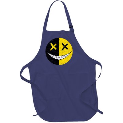 Street Abstract Graffiti Smile X Face Full-Length Apron With Pockets