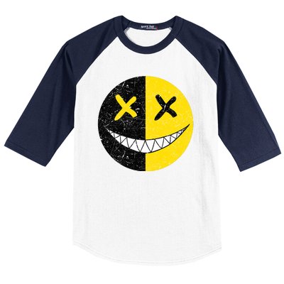 Street Abstract Graffiti Smile X Face Baseball Sleeve Shirt