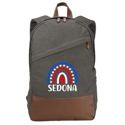 Sedona Arizona Gift I Love Sedona Arizona Usa Cute Gift Cotton Canvas Backpack