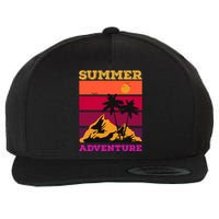 Summer Adventure Graphic Wool Snapback Cap