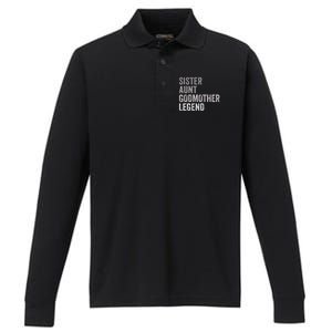 Sister Aunt Godmother Legend Auntie Godparent Proposal Performance Long Sleeve Polo