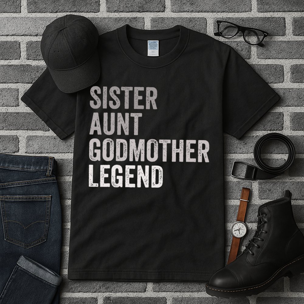 Sister Aunt Godmother Legend Auntie Godparent Proposal Tall T-Shirt