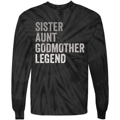 Sister Aunt Godmother Legend Auntie Godparent Proposal Tie-Dye Long Sleeve Shirt