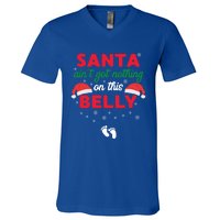 Santa AinT Got Nothing On This Belly Funny Pregnant Gift V-Neck T-Shirt