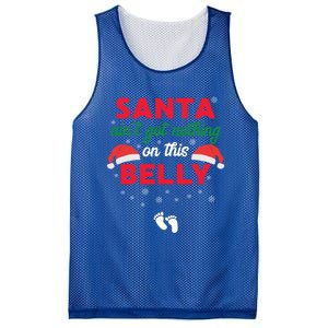 Santa AinT Got Nothing On This Belly Funny Pregnant Gift Mesh Reversible Basketball Jersey Tank