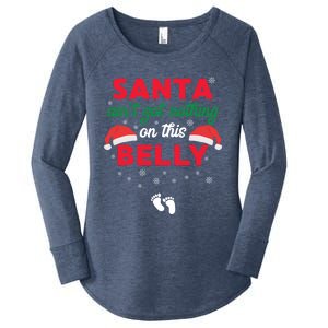 Santa AinT Got Nothing On This Belly Funny Pregnant Gift Women's Perfect Tri Tunic Long Sleeve Shirt