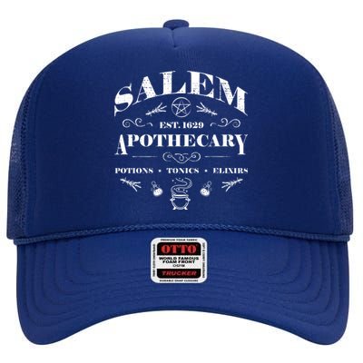 Salem Apothecary Gift High Crown Mesh Back Trucker Hat