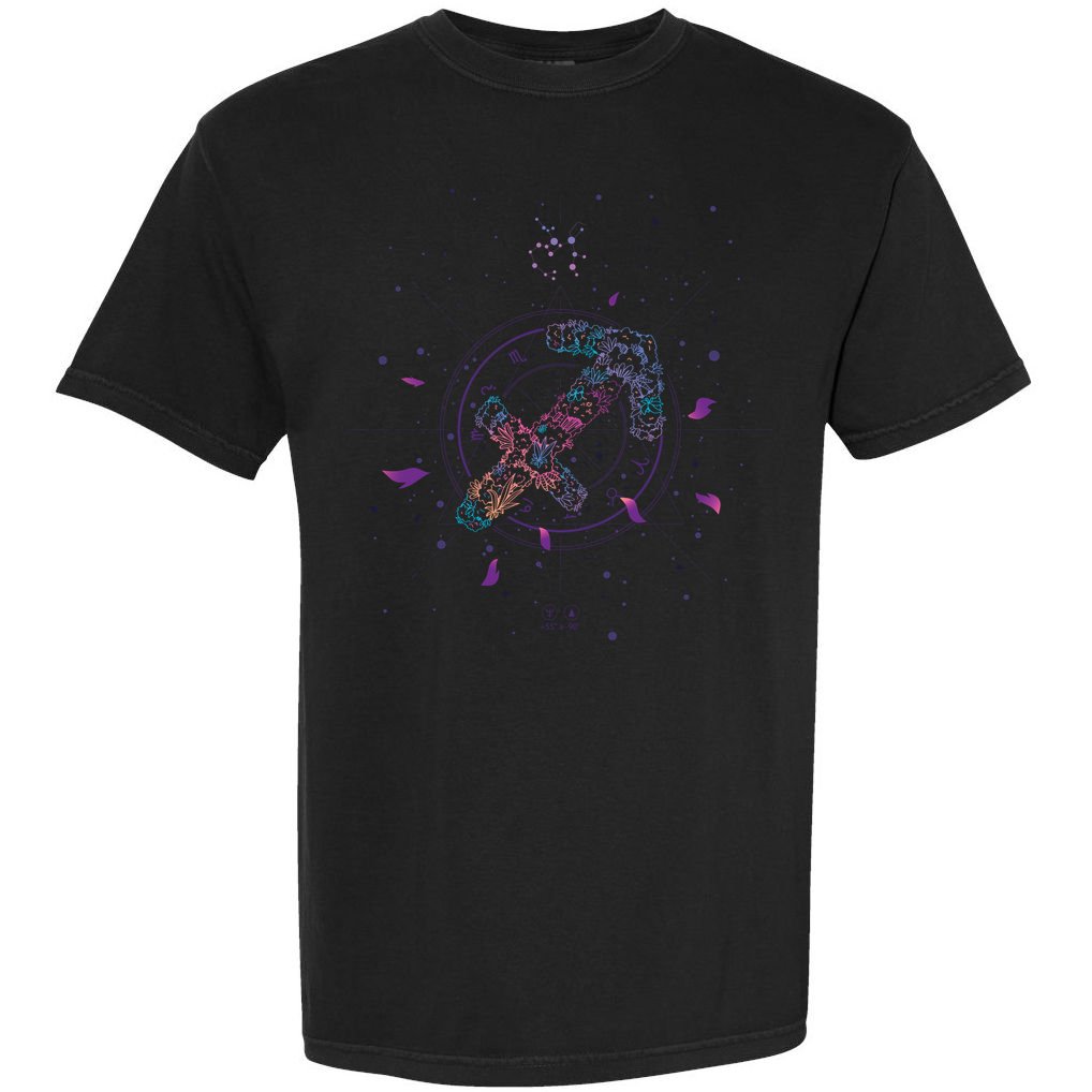 Sagittarius Floral Zodiac Comfort Colors T-Shirt