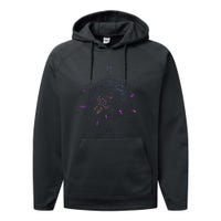 Sagittarius Floral Zodiac Performance Fleece Hoodie