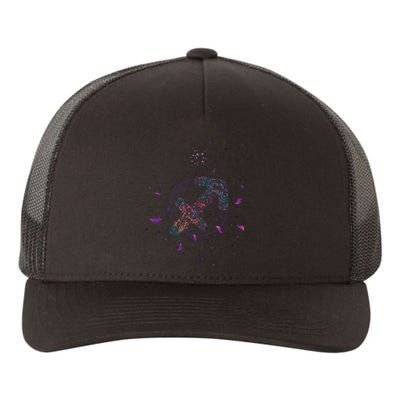 Sagittarius Floral Zodiac Yupoong Adult 5-Panel Trucker Hat