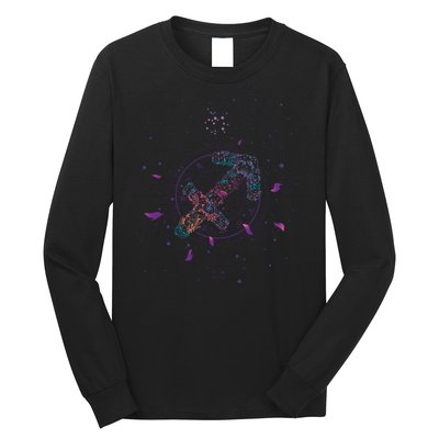 Sagittarius Floral Zodiac Long Sleeve Shirt