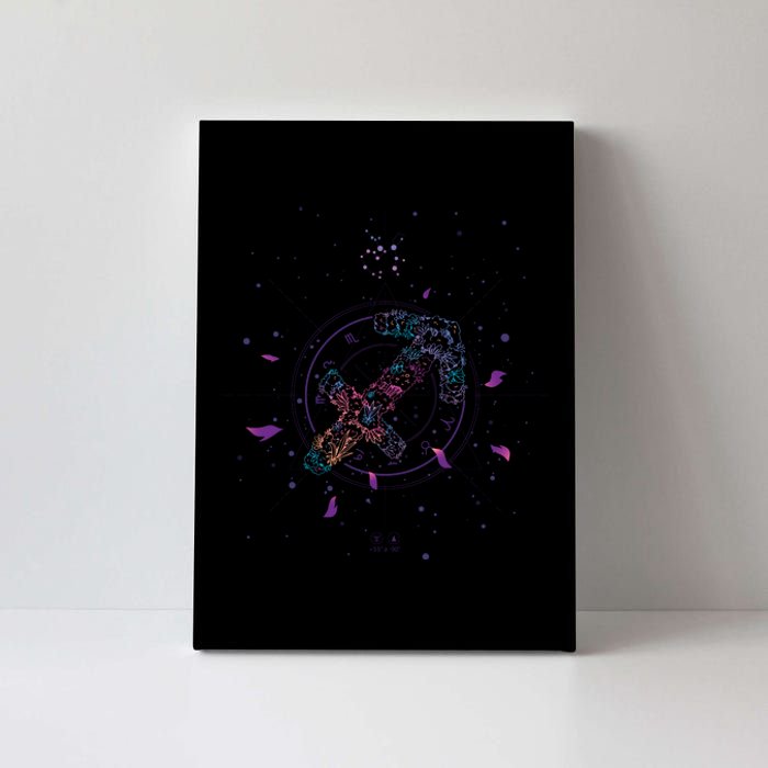 Sagittarius Floral Zodiac Canvas