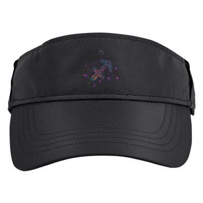 Sagittarius Floral Zodiac Adult Drive Performance Visor