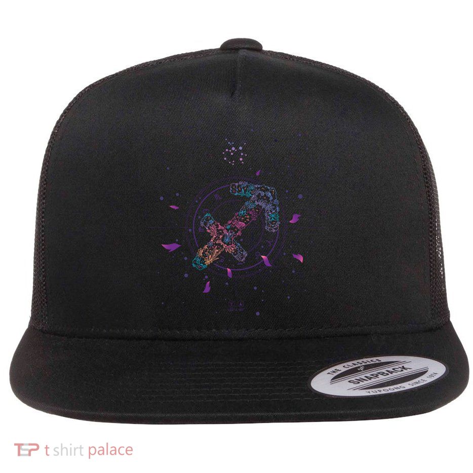 Sagittarius Floral Zodiac Flatbill Hat
