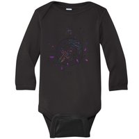 Sagittarius Floral Zodiac Baby Long Sleeve Bodysuit