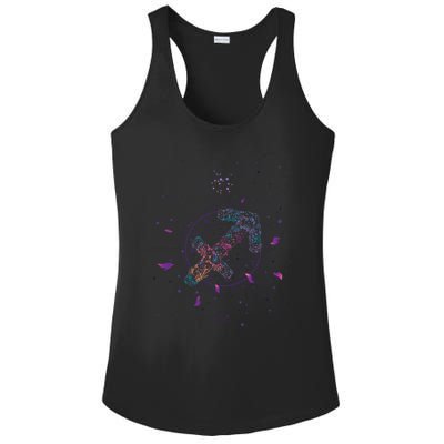 Sagittarius Floral Zodiac Ladies PosiCharge Competitor Racerback Tank