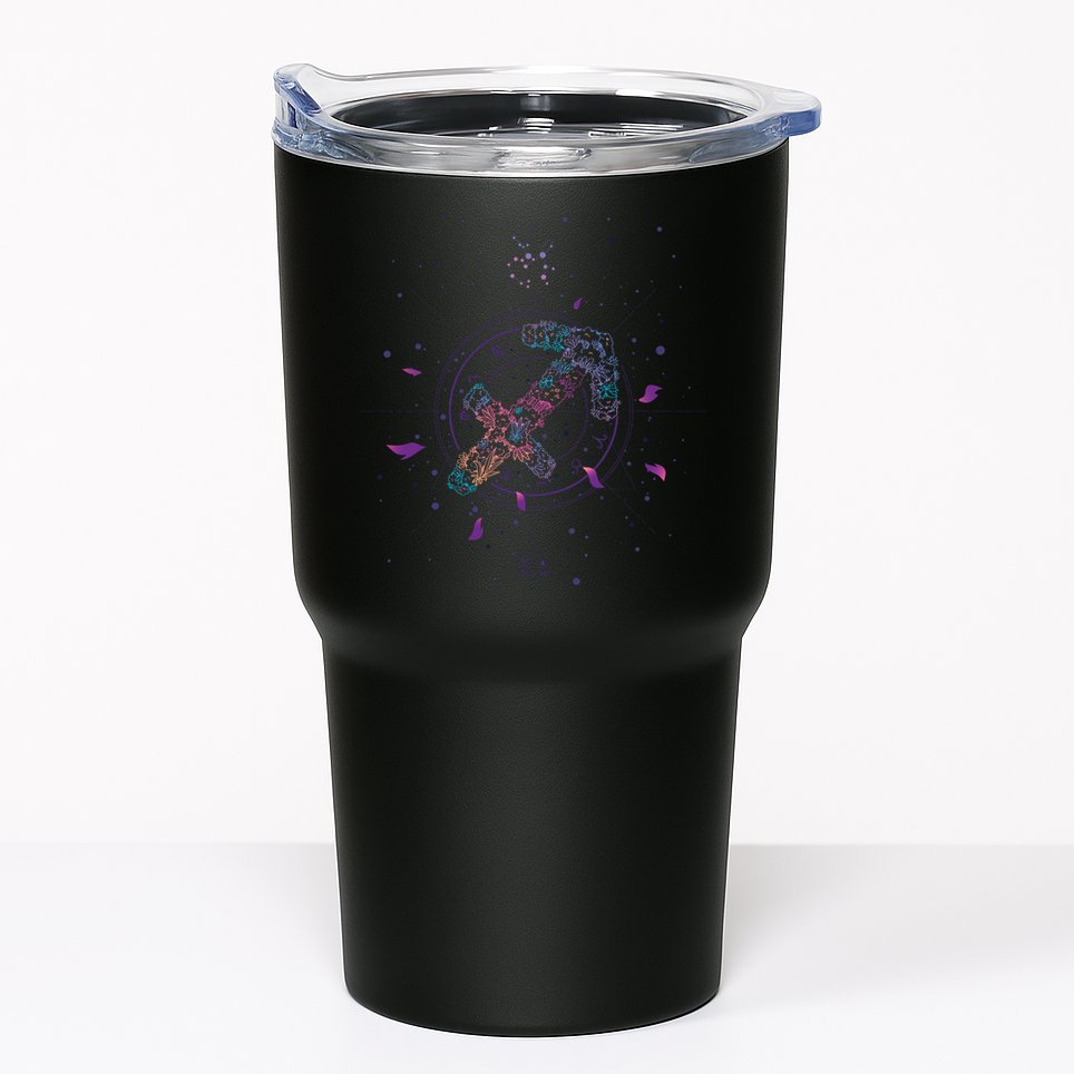 Sagittarius Floral Zodiac Tumbler