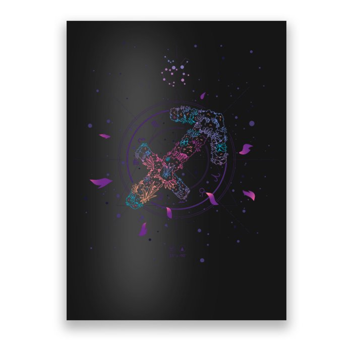 Sagittarius Floral Zodiac Poster