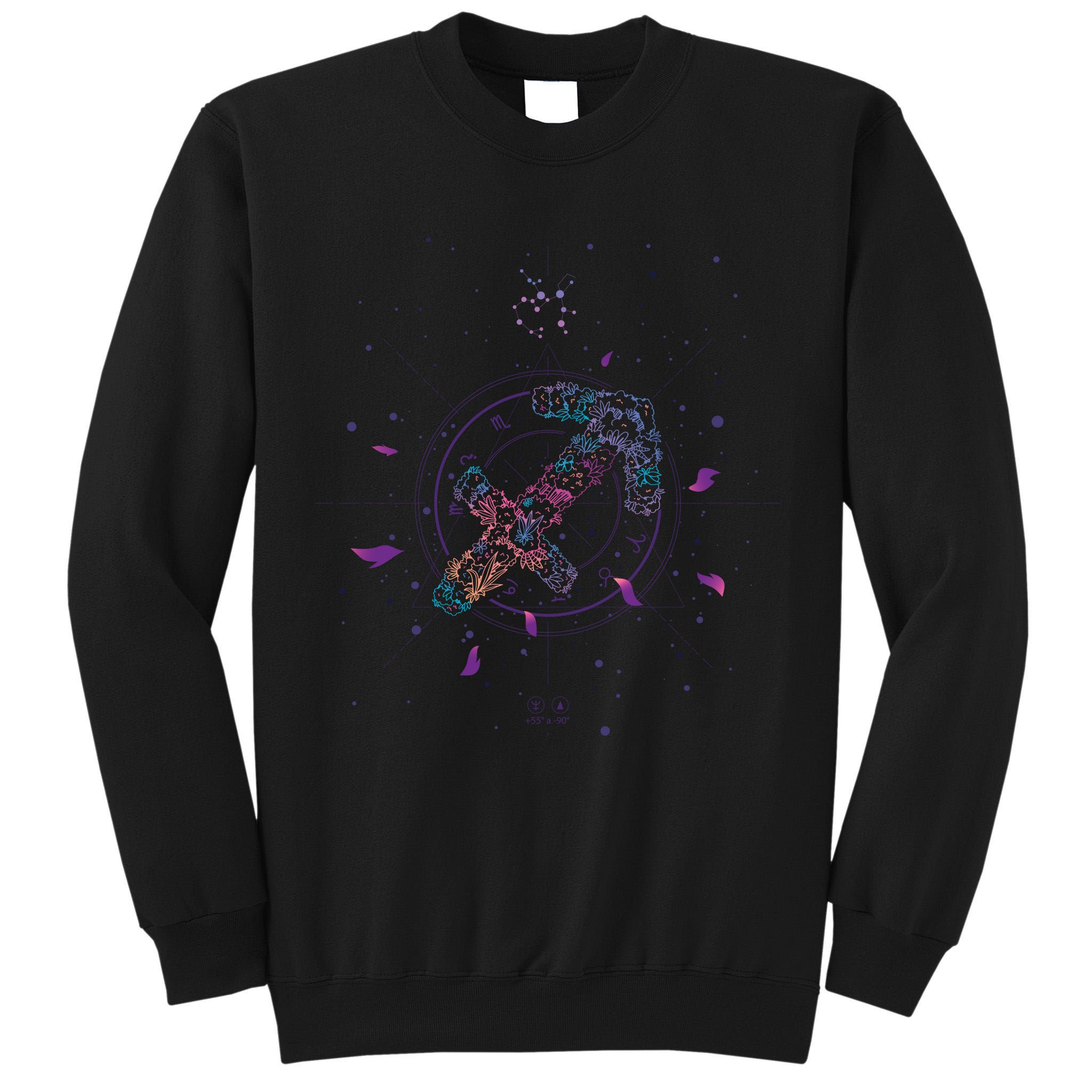 Sagittarius Floral Zodiac Tall Sweatshirt
