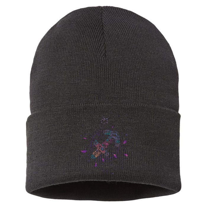 Sagittarius Floral Zodiac Sustainable Knit Beanie