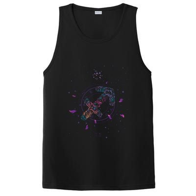 Sagittarius Floral Zodiac PosiCharge Competitor Tank